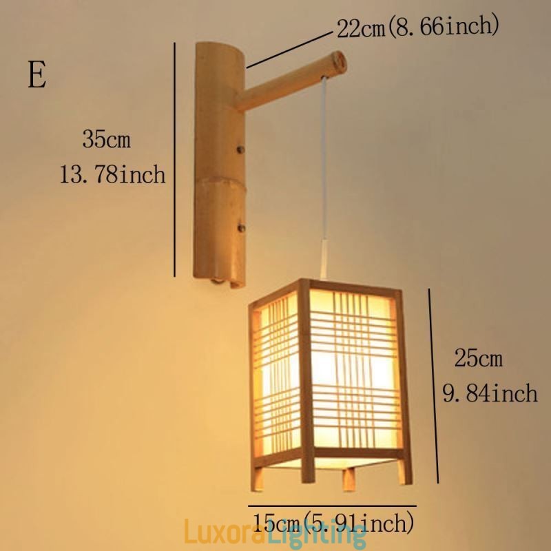 Designer Touch Decorative Woven Bamboo Wall Sconce Retro Chinese Wall Light Lighting