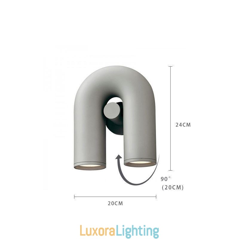 Designer Touch Decorative Wall Sconce U Shape Minimalist Creative Wall Light Rotating Lampshade