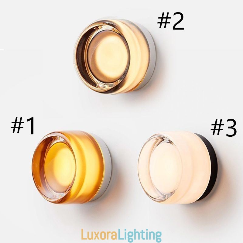 Designer Touch Decorative Wall Light Modern Minimalist Acrylic Single Head Round Wrought Iron Small Wall Sconce