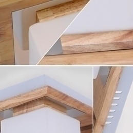 Designer Touch Decorative Flush Mount Mini Style Modern Contemporary Wood