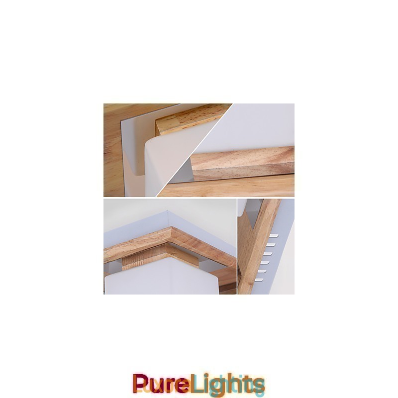 Designer Touch Decorative Flush Mount Mini Style Modern Contemporary Wood