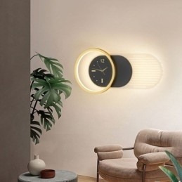Designer Touch Decorative Wall Lamp Modern Minimalist Acrylic Wrought Iron Clock Wall Light