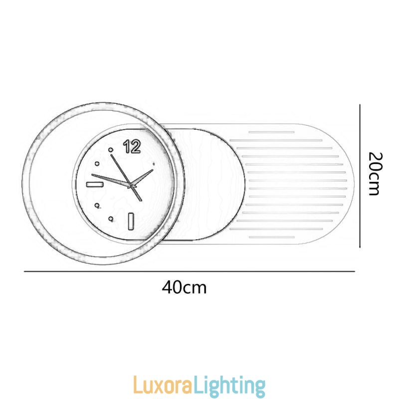 Designer Touch Decorative Wall Lamp Modern Minimalist Acrylic Wrought Iron Clock Wall Light