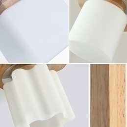 Designer Touch Decorative Flush Mount Mini Style Modern Contemporary Wood