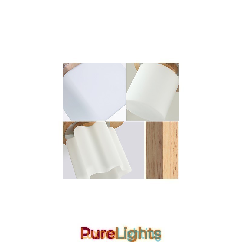 Designer Touch Decorative Flush Mount Mini Style Modern Contemporary Wood