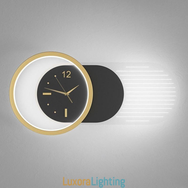 Designer Touch Decorative Wall Lamp Modern Minimalist Acrylic Wrought Iron Clock Wall Light
