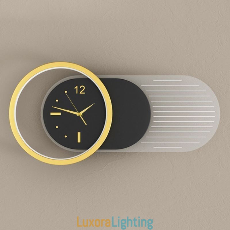 Designer Touch Decorative Wall Lamp Modern Minimalist Acrylic Wrought Iron Clock Wall Light