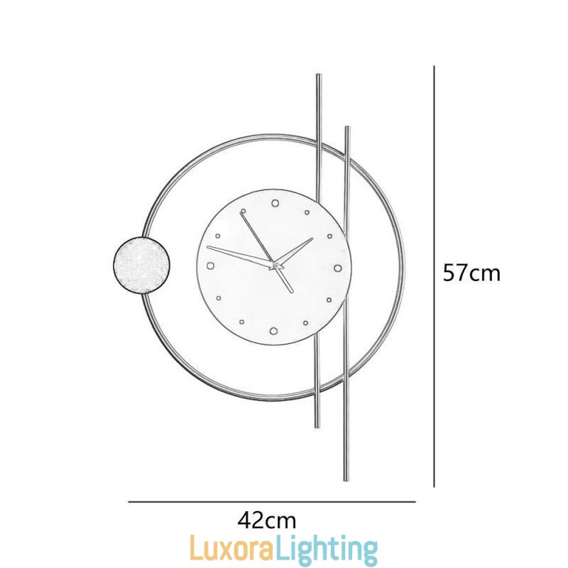 Designer Touch Decorative Clock Wall Light Modern Minimalist Wrought Iron Wall Lamp And