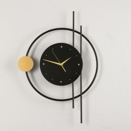 Designer Touch Decorative Clock Wall Light Modern Minimalist Wrought Iron Wall Lamp And