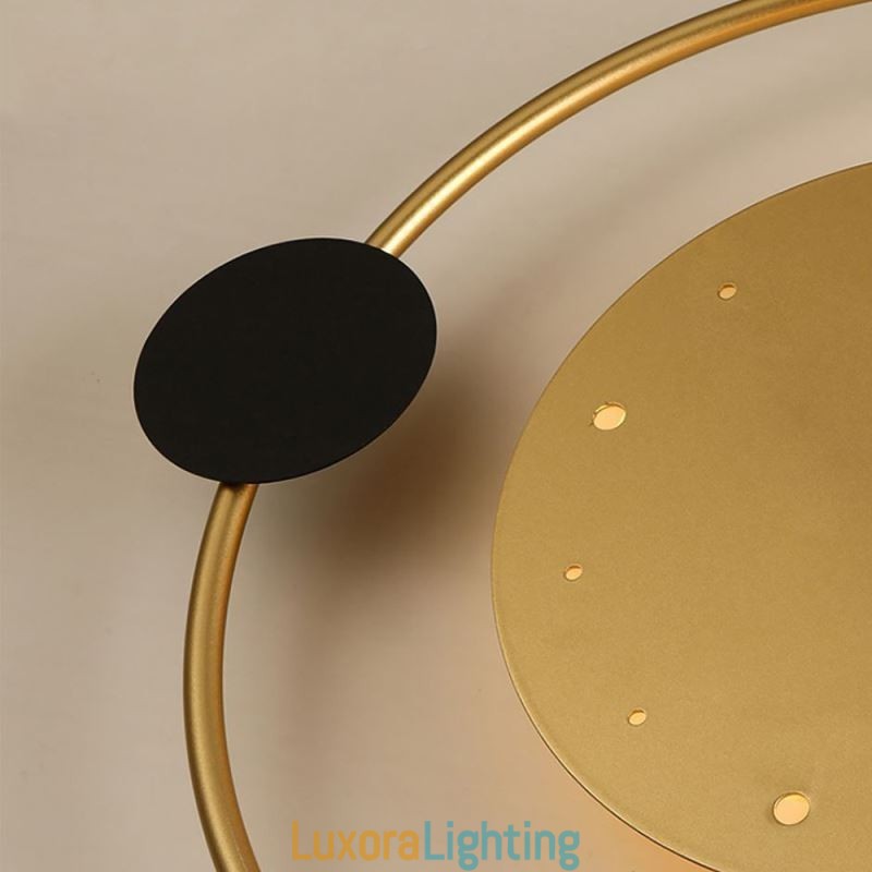 Designer Touch Decorative Clock Wall Light Modern Minimalist Wrought Iron Wall Lamp And