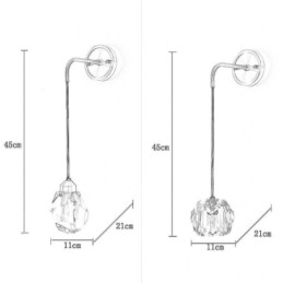 Designer Touch Decorative Modern Wall Light Creative Crystal Wall Sconce Lamp