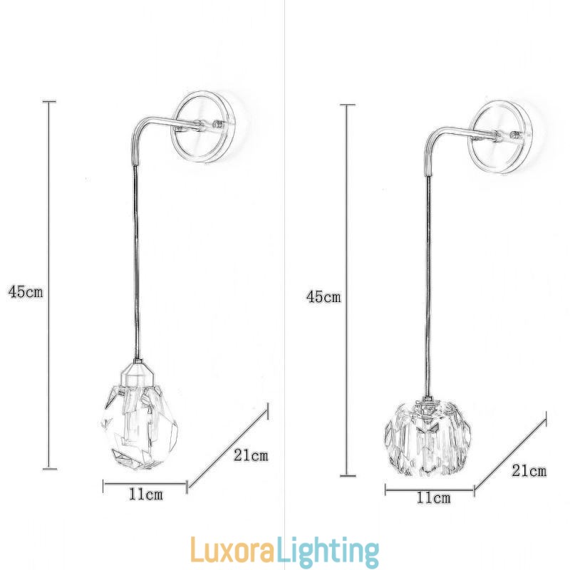 Designer Touch Decorative Modern Wall Light Creative Crystal Wall Sconce Lamp