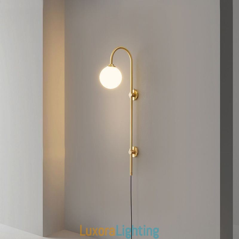 Designer Touch Decorative Modern Wall Sconce Brushed Gold Wall Light