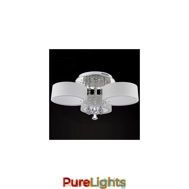 Designer Touch Decorative Remote Control Flush Mount Crystal Modern Contemporary