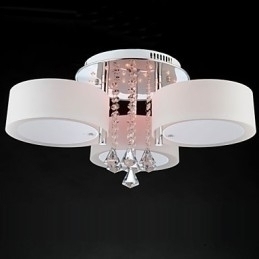 Designer Touch Decorative Remote Control Flush Mount Crystal Modern Contemporary