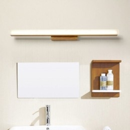 Designer Touch Decorative Mirror Light Solid Wood Wall Light Modern Sconce Wall Lamp