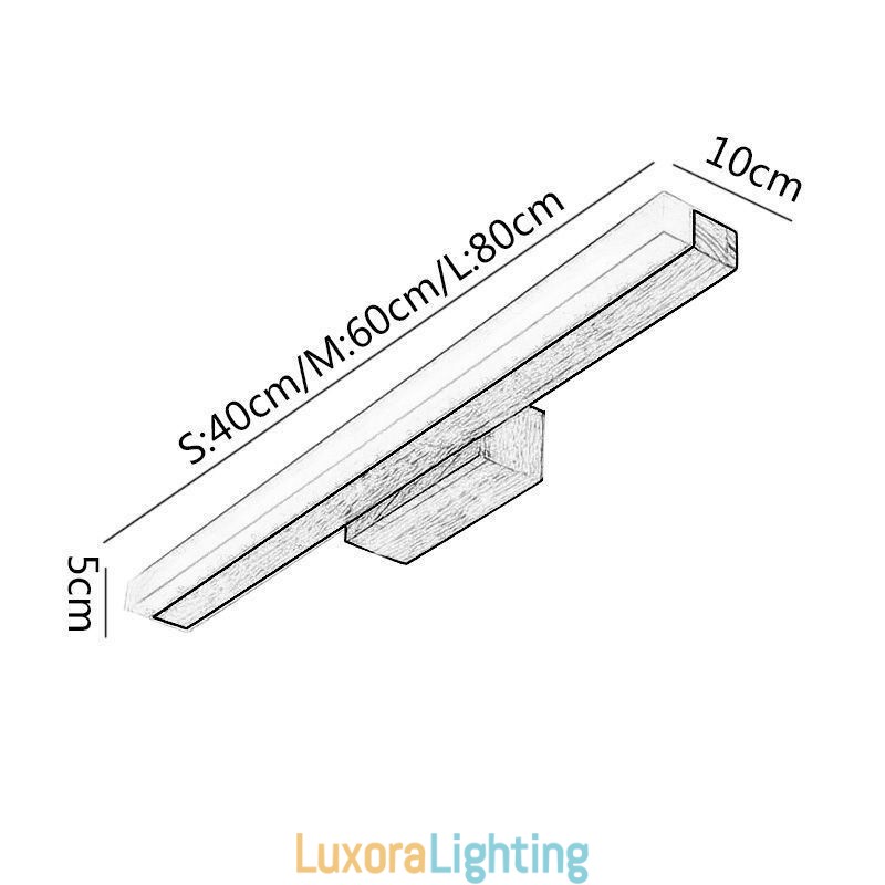 Designer Touch Decorative Mirror Light Solid Wood Wall Light Modern Sconce Wall Lamp