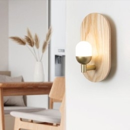 Designer Touch Decorative Decoration Wall Wood Lamp Entrance Aisle Lights Nordic Bedside Wall Light