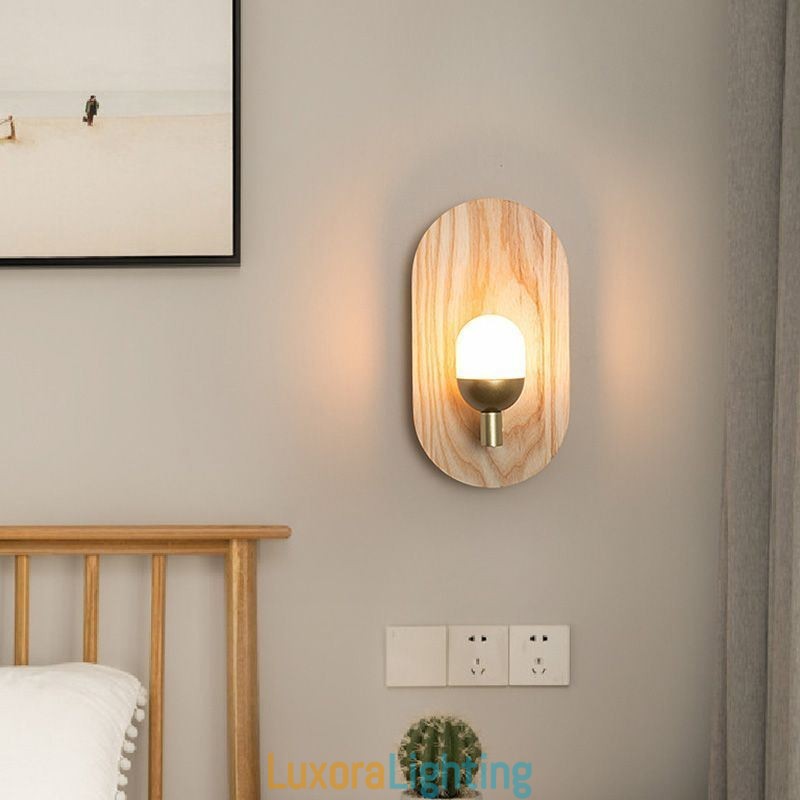 Designer Touch Decorative Decoration Wall Wood Lamp Entrance Aisle Lights Nordic Bedside Wall Light