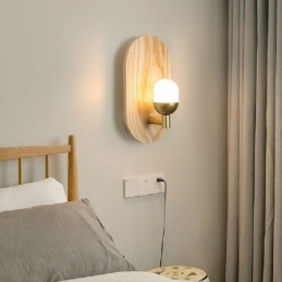 Designer Touch Decorative Decoration Wall Wood Lamp Entrance Aisle Lights Nordic Bedside Wall Light