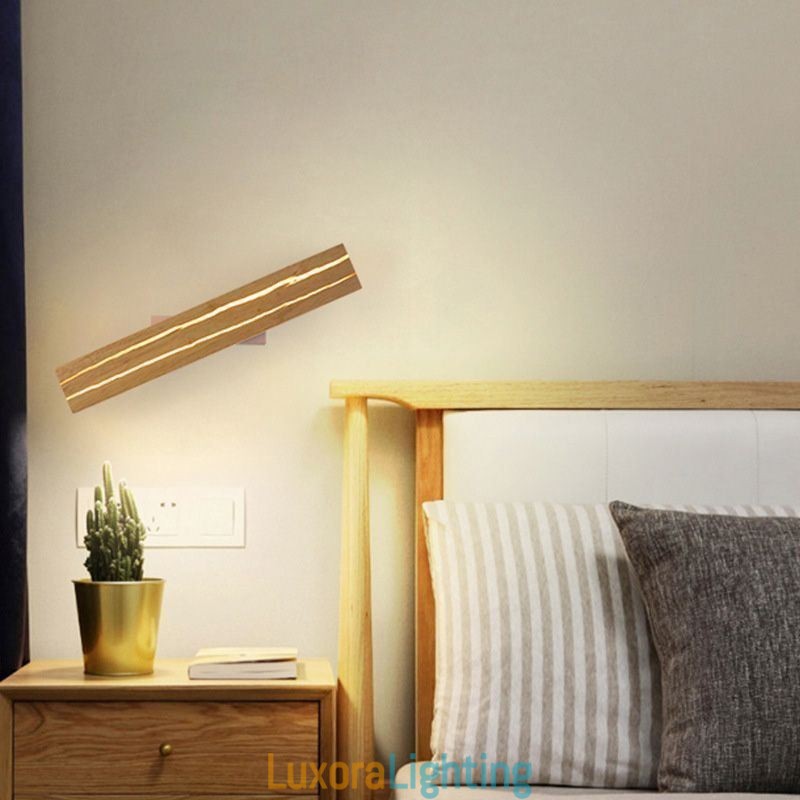 Designer Touch Decorative Modern Wood Wall Lamp Entrance Aisle Lights Nordic Bedside Wall Light
