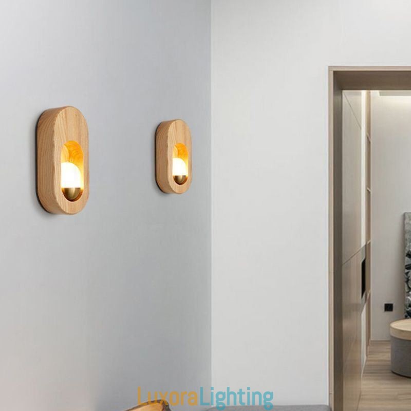 Designer Touch Decorative Japanese Decoration Wall Light Wood Wall Lamp Entrance Aisle