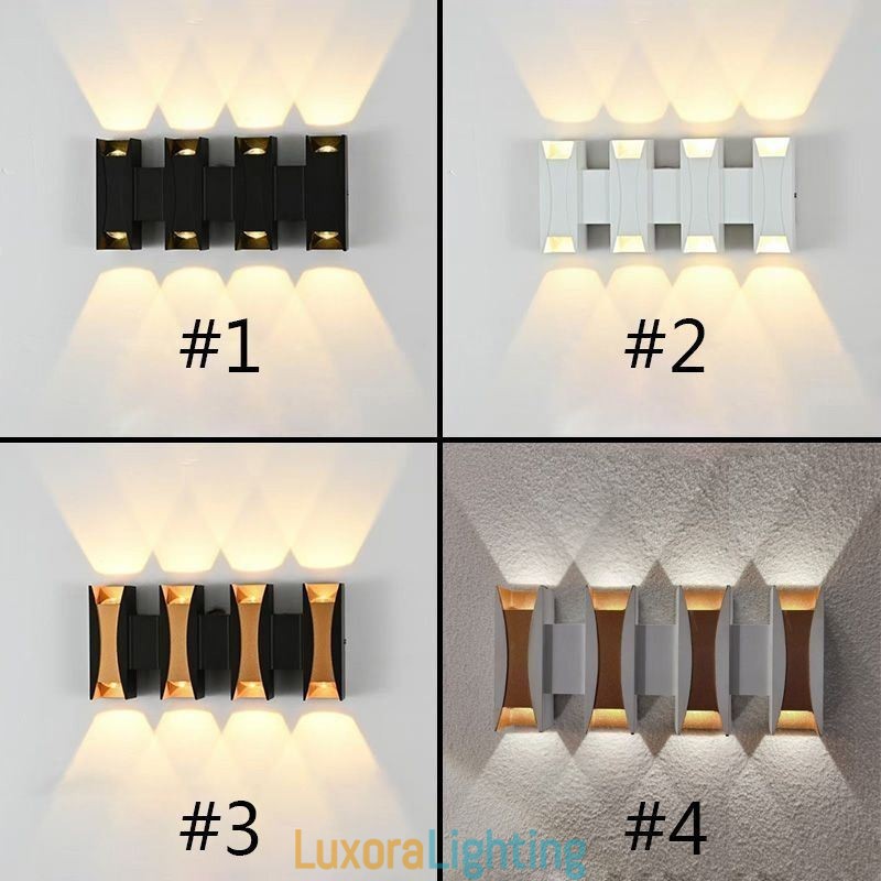 Designer Touch Decorative Waterproof Wall Lamp Modern Aluminum Surface Mounted Garden Porch Light