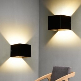 Designer Touch Decorative Wall Lamp Aluminum Balcony Surface Mounted Cube Porch Light