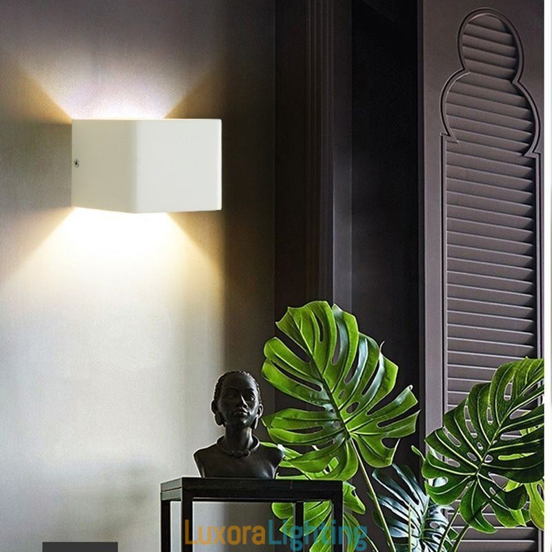 Designer Touch Decorative Wall Lamp Aluminum Balcony Surface Mounted Cube Porch Light