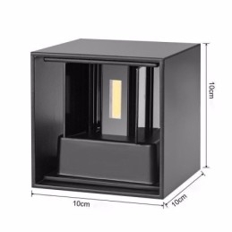 Designer Touch Decorative Wall Lamp Aluminum Balcony Surface Mounted Cube Porch Light