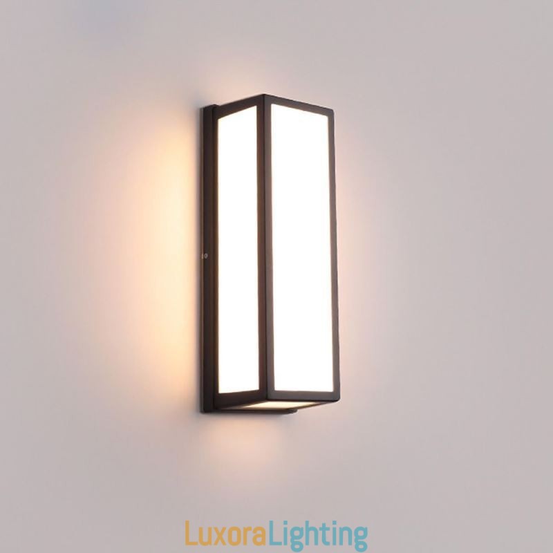 Designer Touch Decorative Rectangular Wall Light Modern Waterproof Villa Porch Wall Lamp