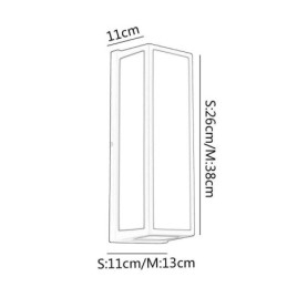 Designer Touch Decorative Rectangular Wall Light Modern Waterproof Villa Porch Wall Lamp