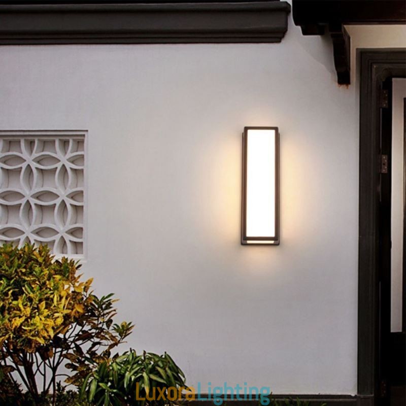 Designer Touch Decorative Rectangular Wall Light Modern Waterproof Villa Porch Wall Lamp
