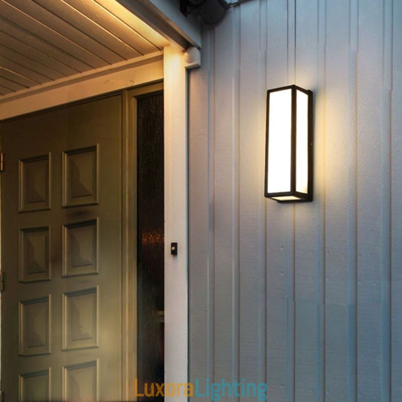 Designer Touch Decorative Rectangular Wall Light Modern Waterproof Villa Porch Wall Lamp