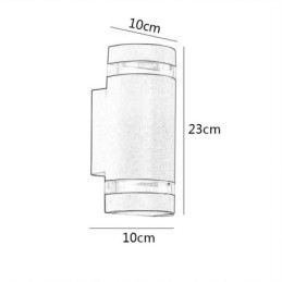 Designer Touch Decorative Wall Light Waterproof Up Down Aluminum Double Head Wall Lamp