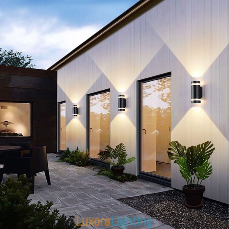 Designer Touch Decorative Wall Light Waterproof Up Down Aluminum Double Head Wall Lamp