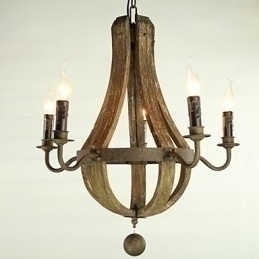 Designer Touch Decorative Chandelier 5 lights Vintage Retro Country Living Dining Metal