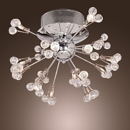 Designer Touch Decorative Modern Contemporary Crystal Chrome Metal Flush Mount