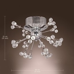 Designer Touch Decorative Modern Contemporary Crystal Chrome Metal Flush Mount