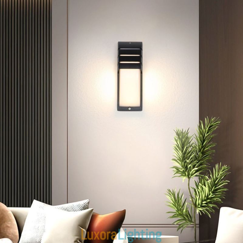 Designer Touch Decorative Waterproof Outdoor Porch Light Black Aluminium Wall Lamp Garden Courtyard Light