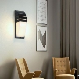 Designer Touch Decorative Waterproof Outdoor Porch Light Black Aluminium Wall Lamp Garden Courtyard Light