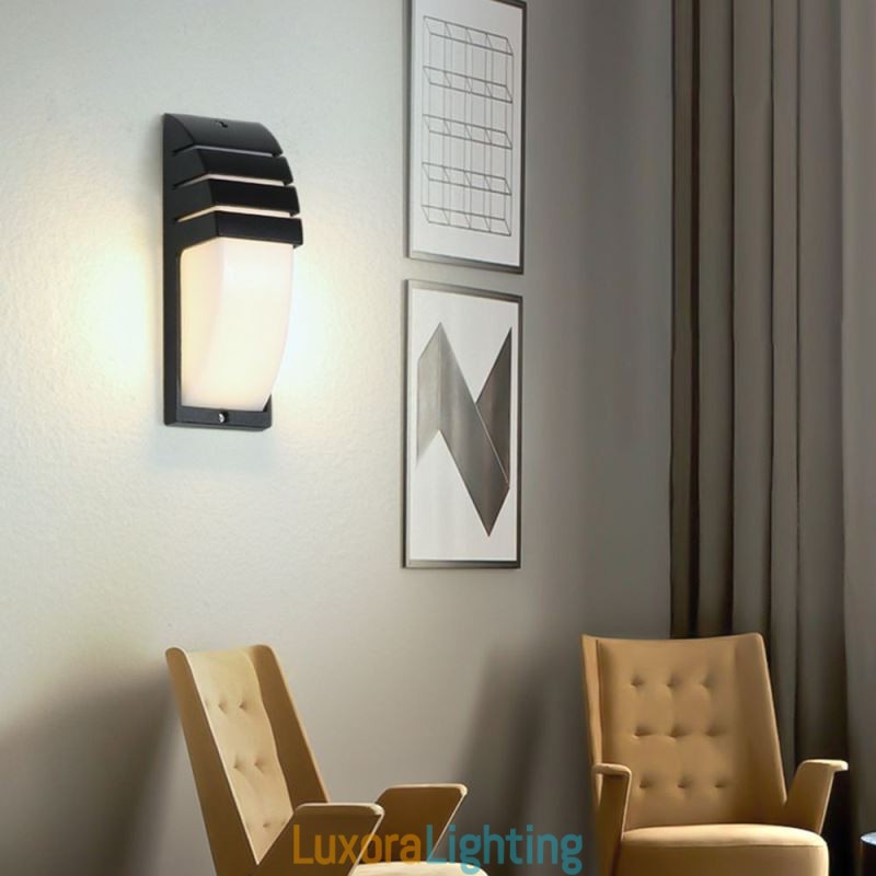 Designer Touch Decorative Waterproof Outdoor Porch Light Black Aluminium Wall Lamp Garden Courtyard Light