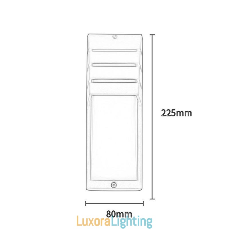 Designer Touch Decorative Waterproof Outdoor Porch Light Black Aluminium Wall Lamp Garden Courtyard Light