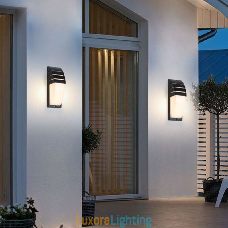 Designer Touch Decorative Waterproof Outdoor Porch Light Black Aluminium Wall Lamp Garden Courtyard Light