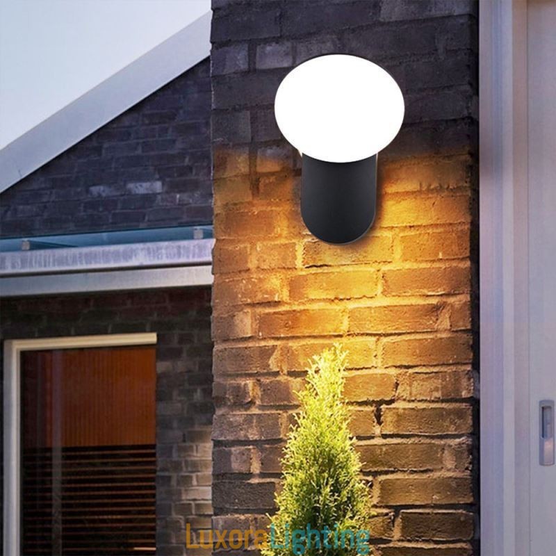 Designer Touch Decorative Modern Minimalist Aluminum Lamp Garden Waterproof Crescent Wall Light