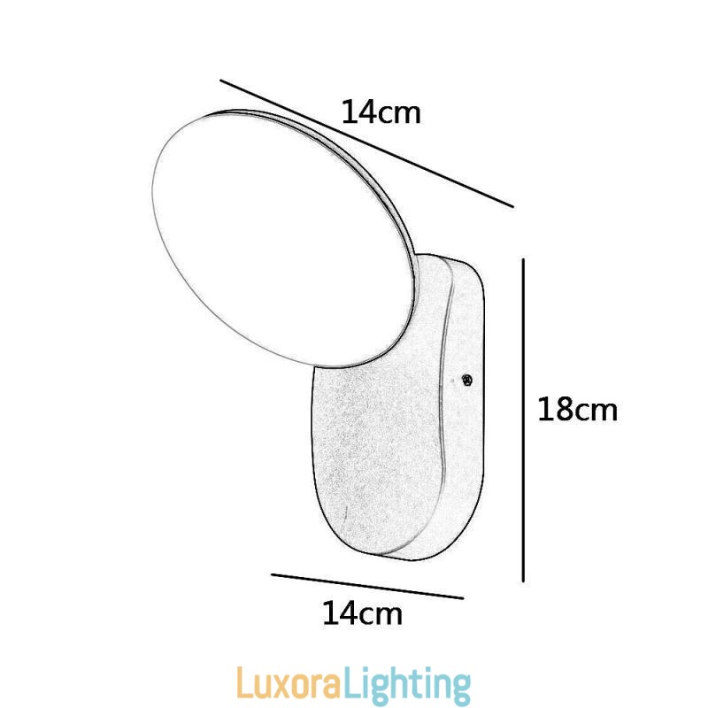 Designer Touch Decorative Modern Minimalist Aluminum Lamp Garden Waterproof Crescent Wall Light