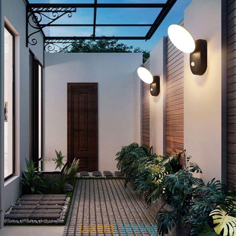 Designer Touch Decorative Modern Minimalist Aluminum Lamp Garden Waterproof Crescent Wall Light