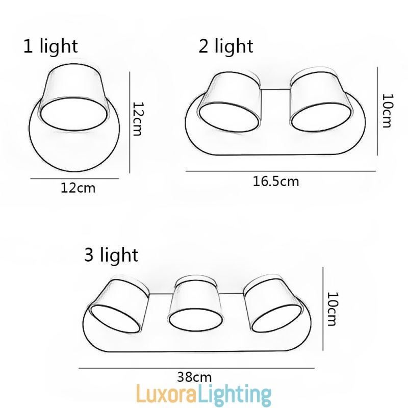 Designer Touch Decorative Modern Wall Light Rotatable Wall Lamp Aluminum