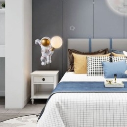 Designer Touch Decorative Modern Wall Sconce Creative Astronaut Resin Wall Light Kids