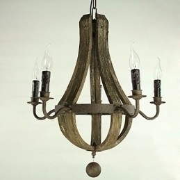 Designer Touch Decorative Chandelier 5 lights Vintage Retro Country Living Dining Metal